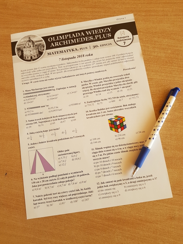 Oxford Matematyka Testy Klasa 6 OLIMPIADA WIEDZY „ARCHIMEDES.PLUS”